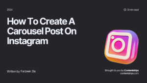 How to videos or carousel posts. 